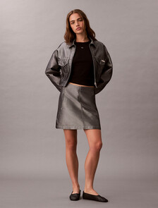 棉質彈性羅紋針織背心, Black, hi-res