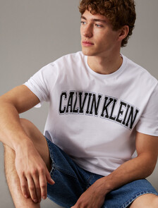 Varsity Logo Crewneck Tee, Brilliant White, hi-res