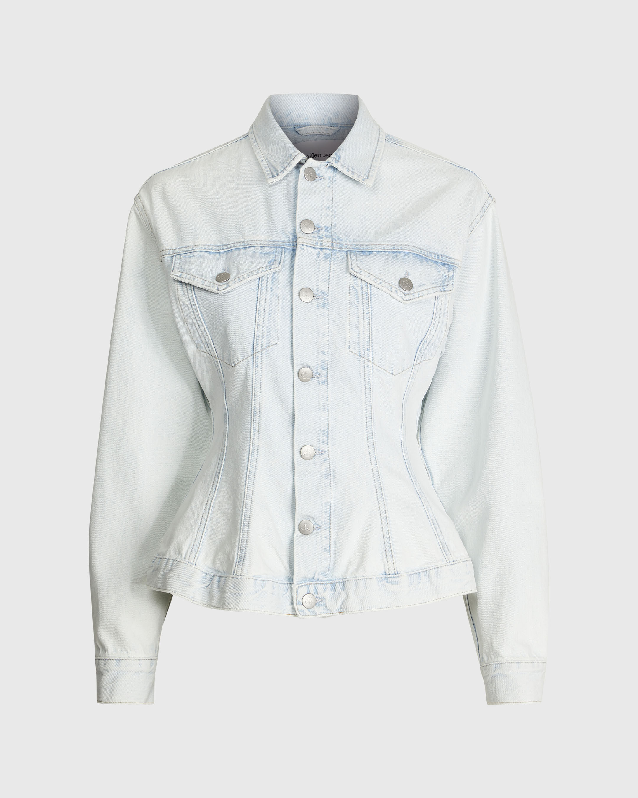 Calvin klein white jean jacket new arrivals