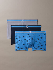 3 Pack Trunks - Graphic Monogram Cotton, Dark Sapphire/Smudge CK Small Poseidon Blue/Quicks, hi-res