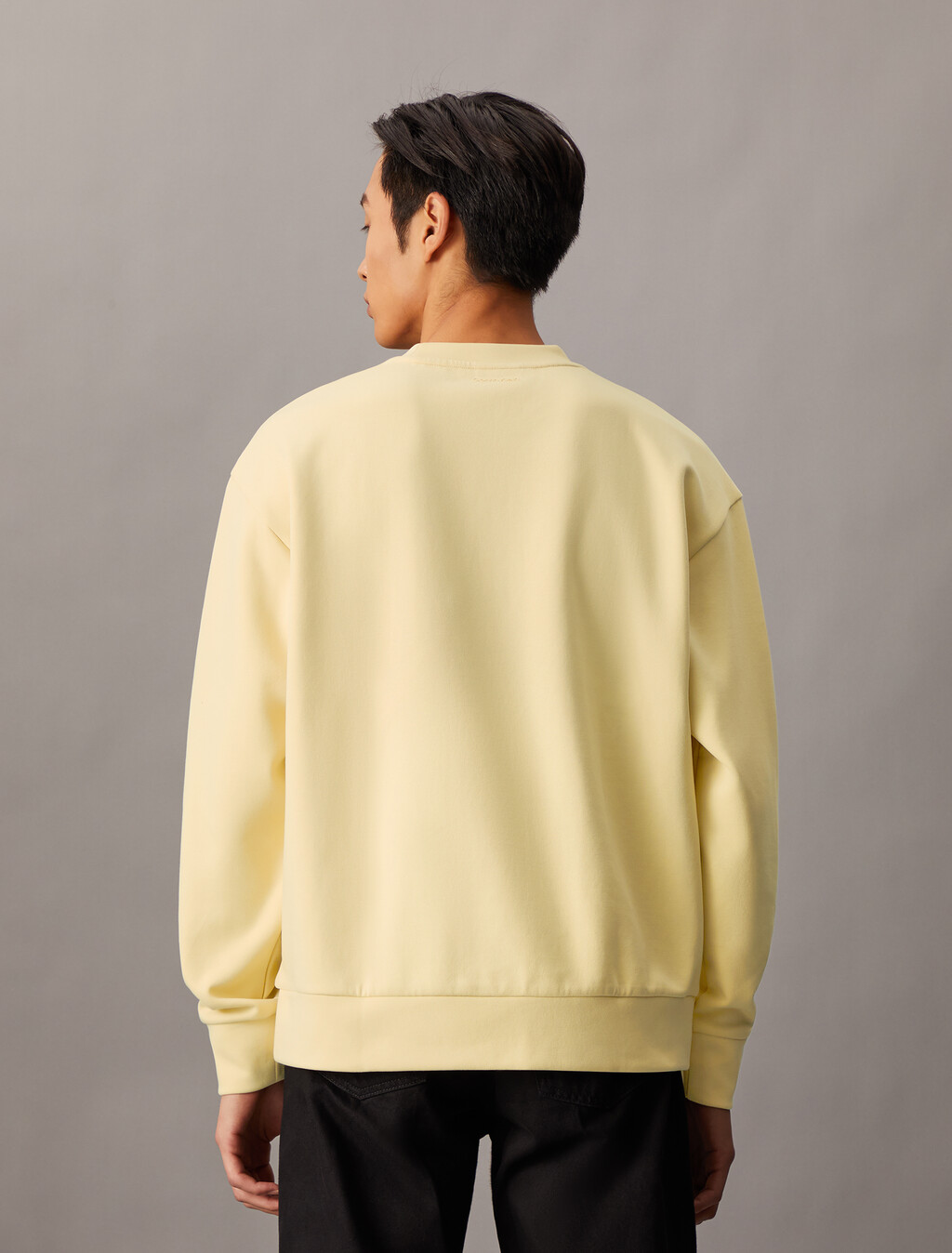 Combed Lightweight Interlock Cotton Sweatshirt, Reed Yellow, hi-res
