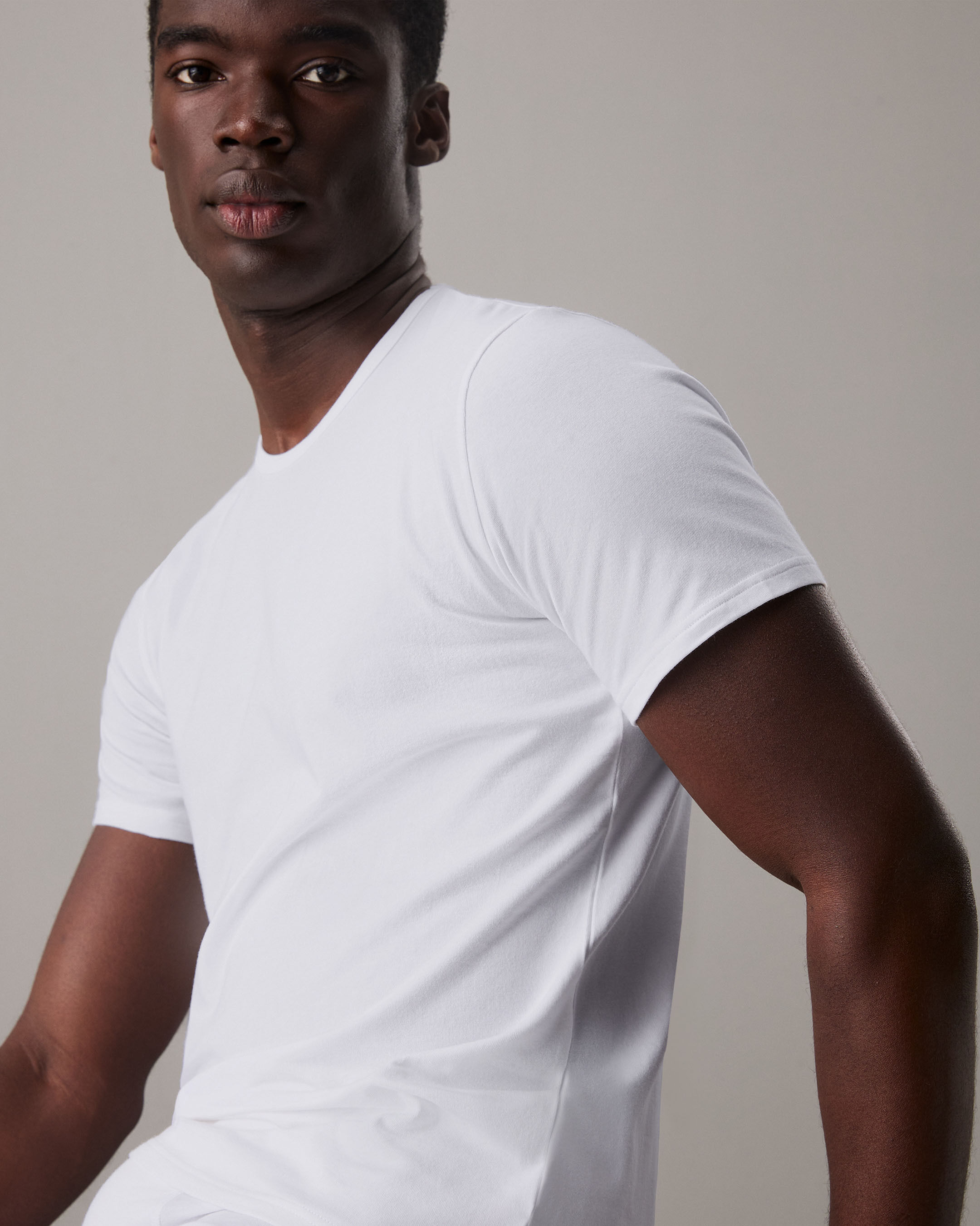 Modern Cotton Stretch Crew Neck T Shirts 2 Pack natural Calvin Klein Taiwan