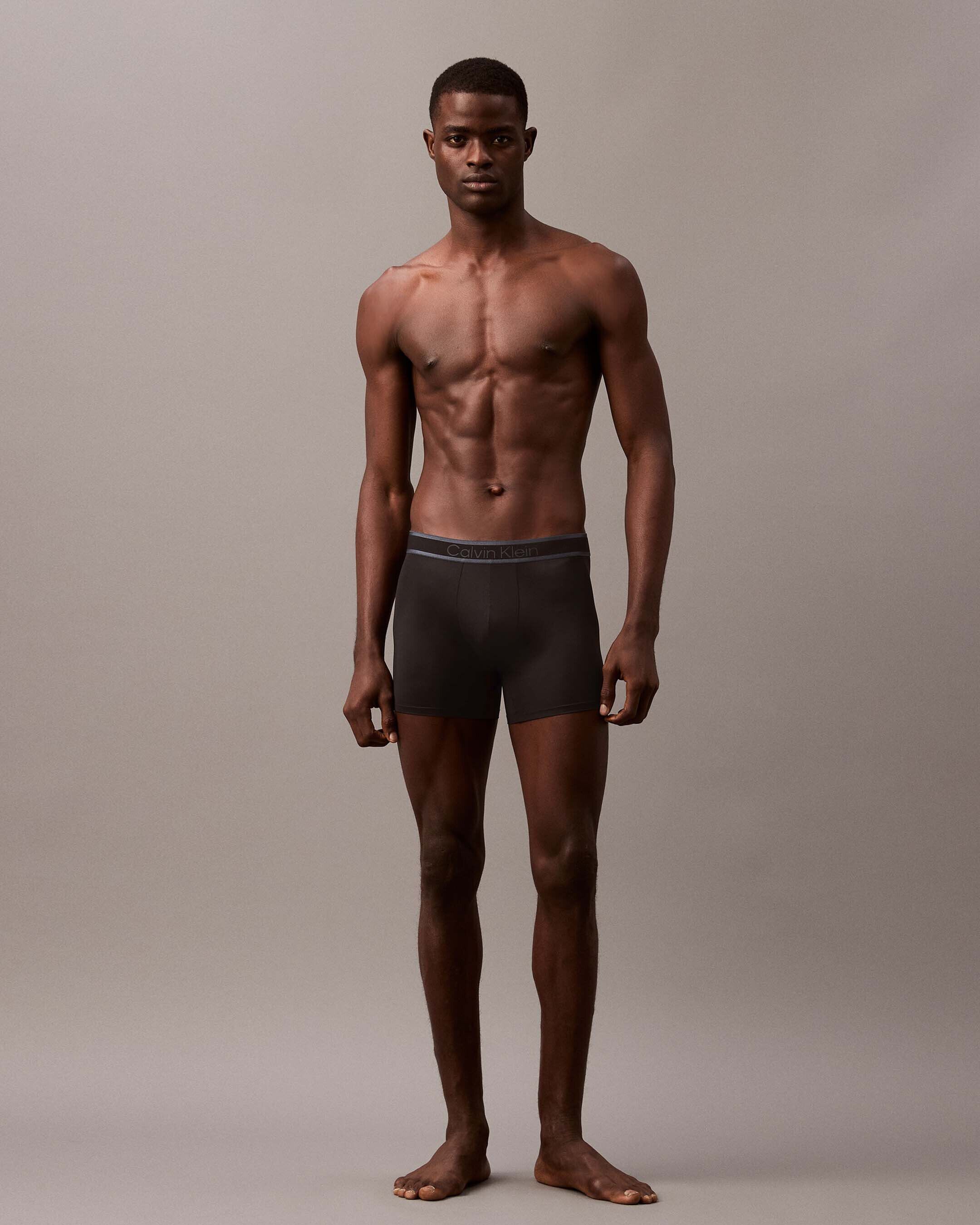 同色調標誌超細纖維四角內褲| black | Calvin Klein 台灣