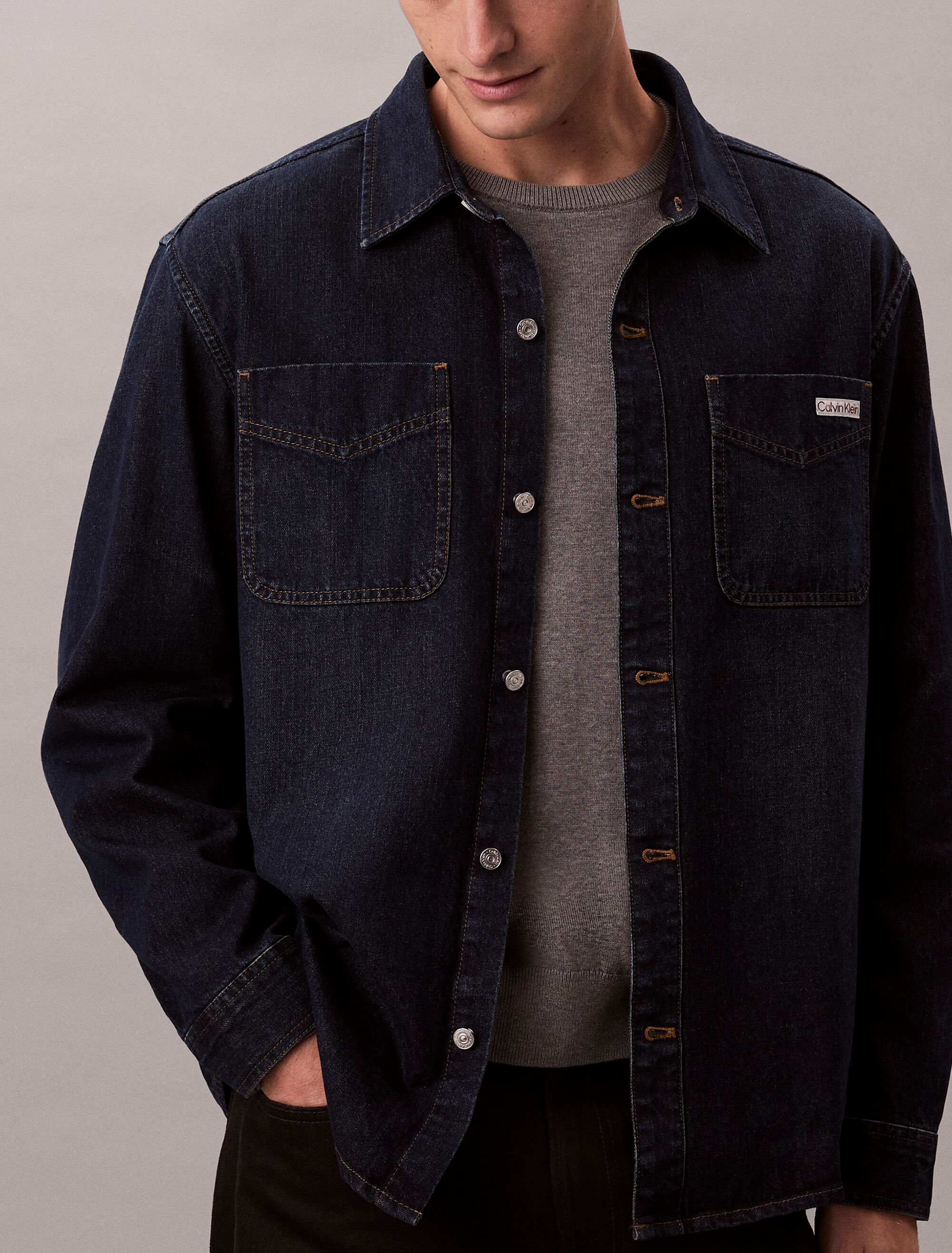 90's Denim Shirt Jacket | blue | Calvin Klein Taiwan