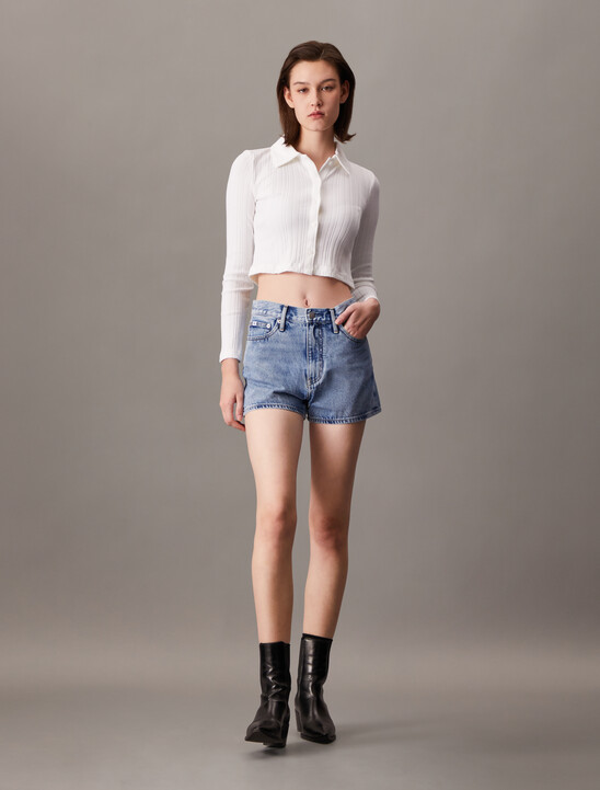 Eco Cool High Rise Denim Shorts