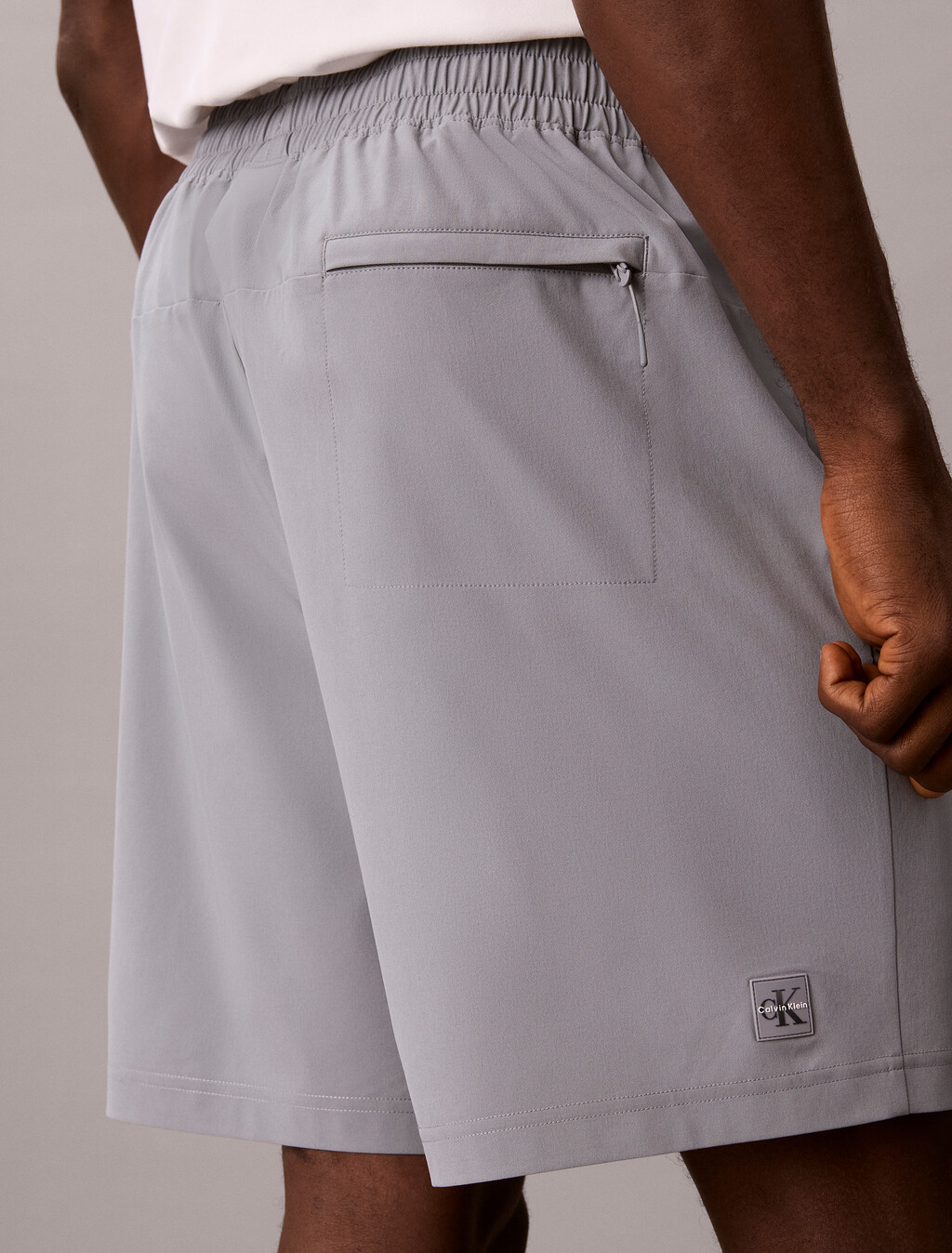 Water-Repellent Performance Gym Shorts, Grey Thunder, hi-res