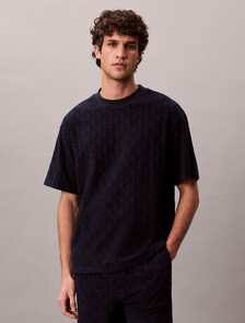 Emblem Logo Towelling T-shirt, Dark Sapphire, hi-res