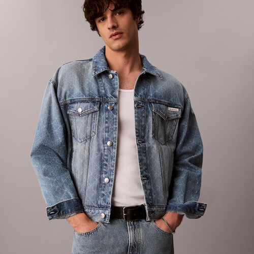 90s Denim Logo Trucker Jacket BOULEVARD BLUES