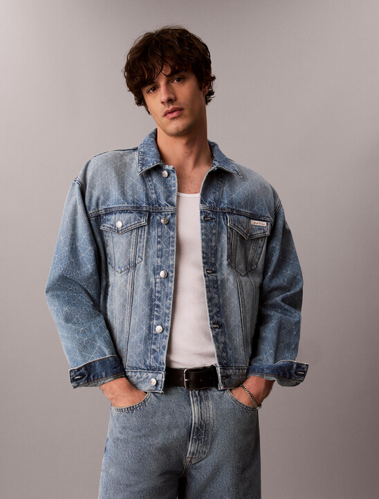 90s Denim Logo Trucker Jacket