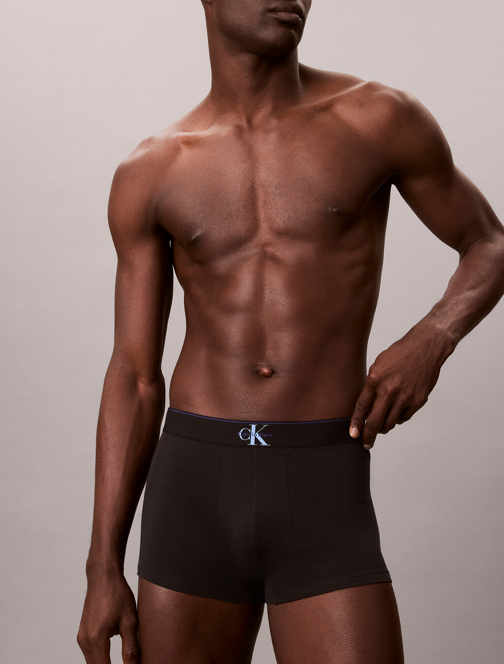 Monogram 圖案低腰平口內褲 3 件套組, BLACK w/ BLUE RIVER FOG/BLUE RIVER FOG w/ BLUE DES, hi-res