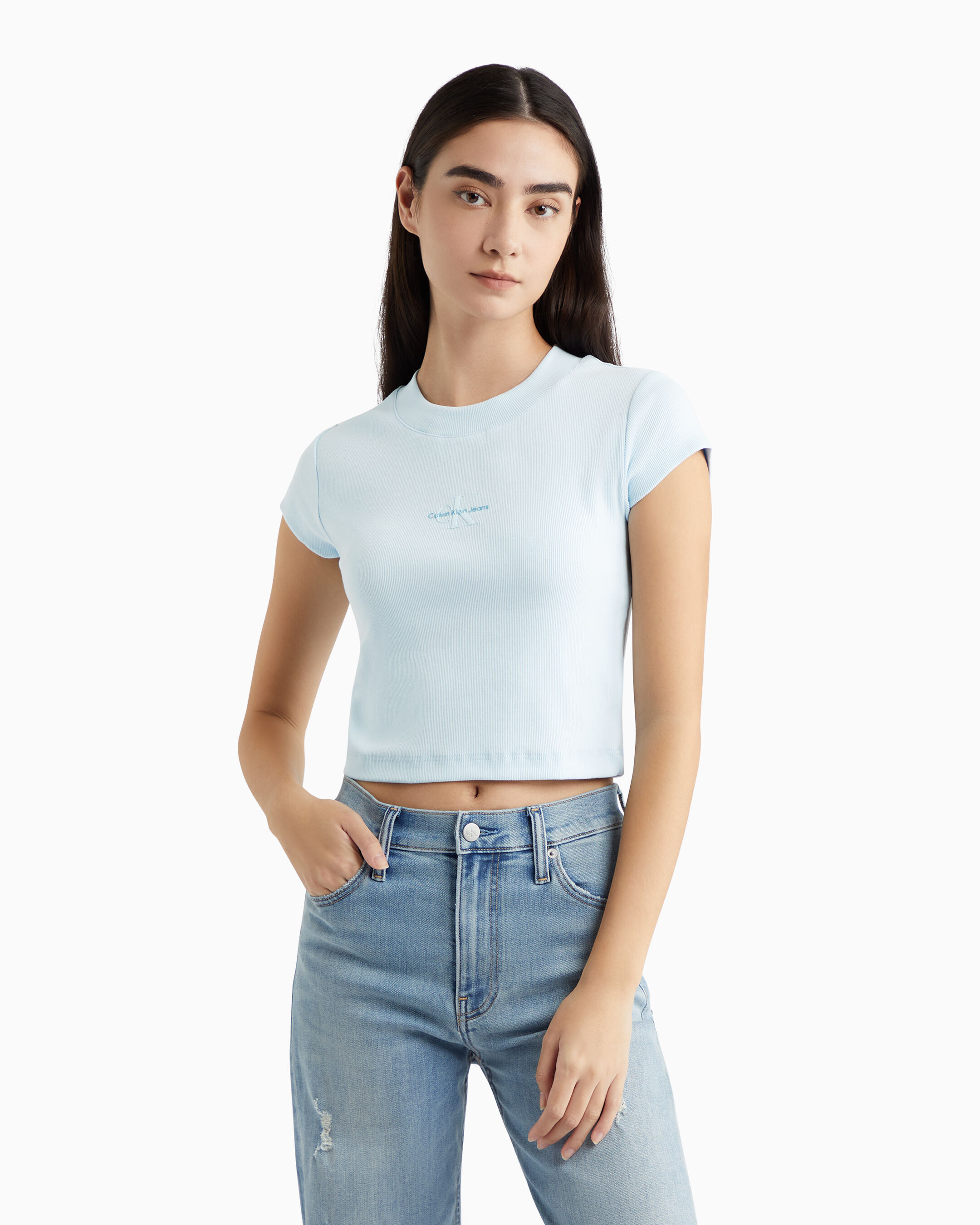 Monogram Baby Tee blue Calvin Klein Taiwan