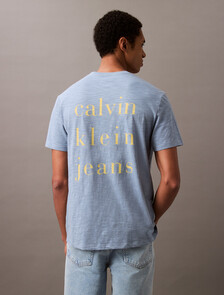 標誌 T 恤, Faded Denim, hi-res