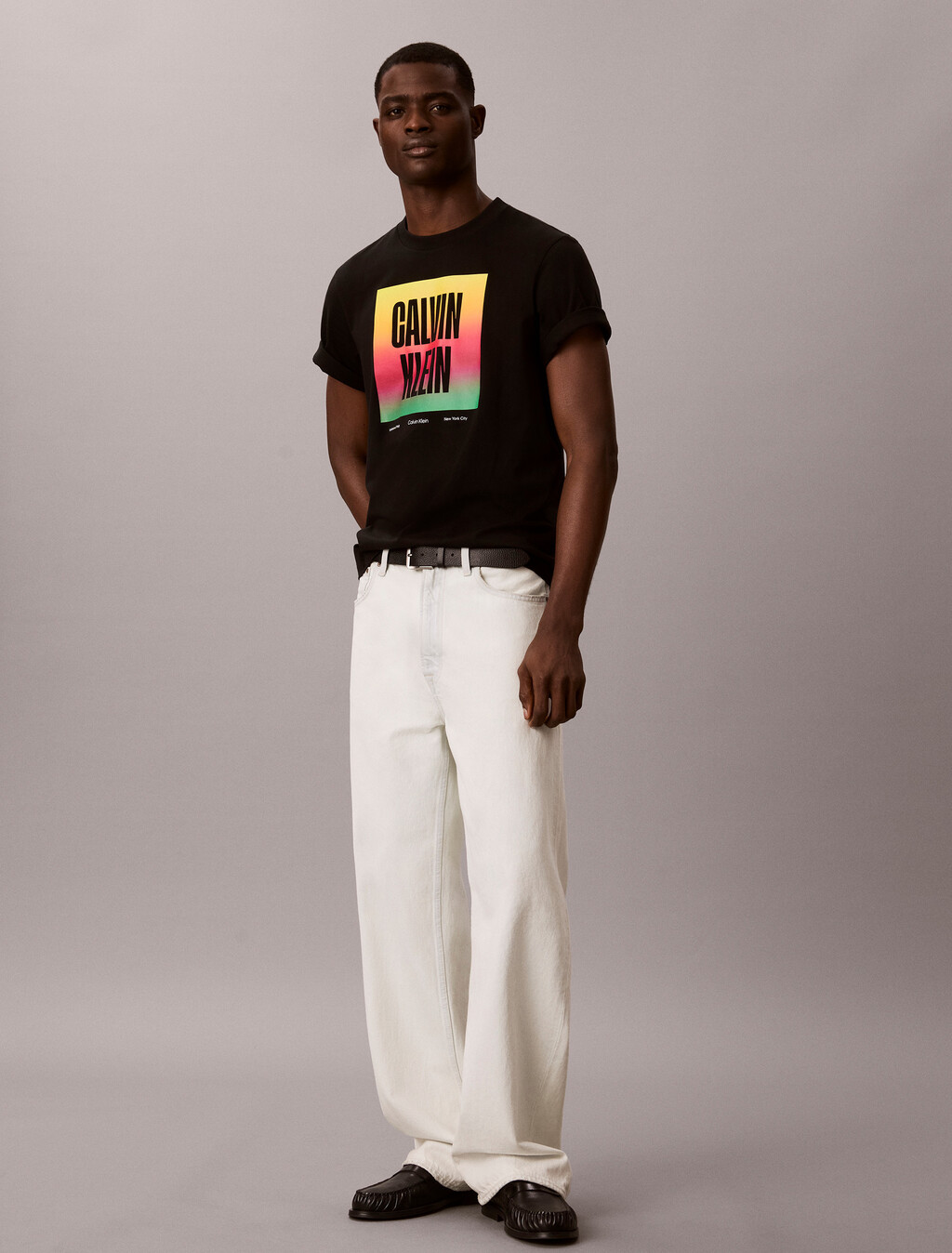 Pride 寬版標誌 T 恤, Black, hi-res