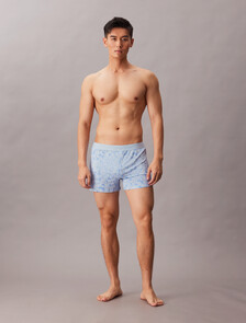 Ultra Soft Modal Slim Boxer, PERFORATED FLORAL BREEZY BLUE, hi-res