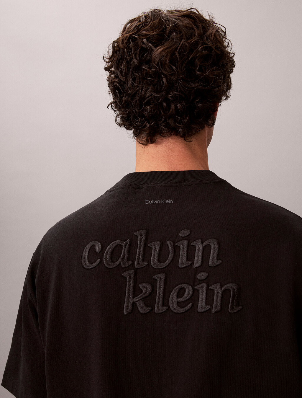 Relaxed High Pile Logo Tee, Black, hi-res