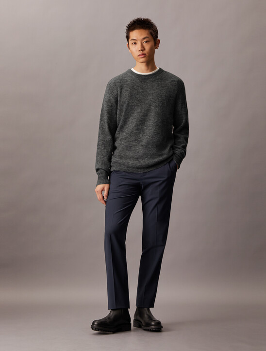 Lightweight Alpaca Blend Crewneck Sweater