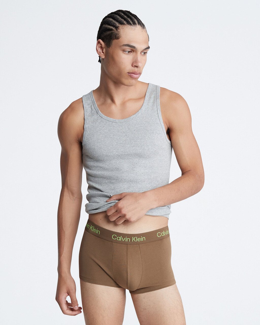 Cotton Stretch 3 Pack Low Rise Trunks, Bone White/Nightshade/Coffee Liqueur, hi-res