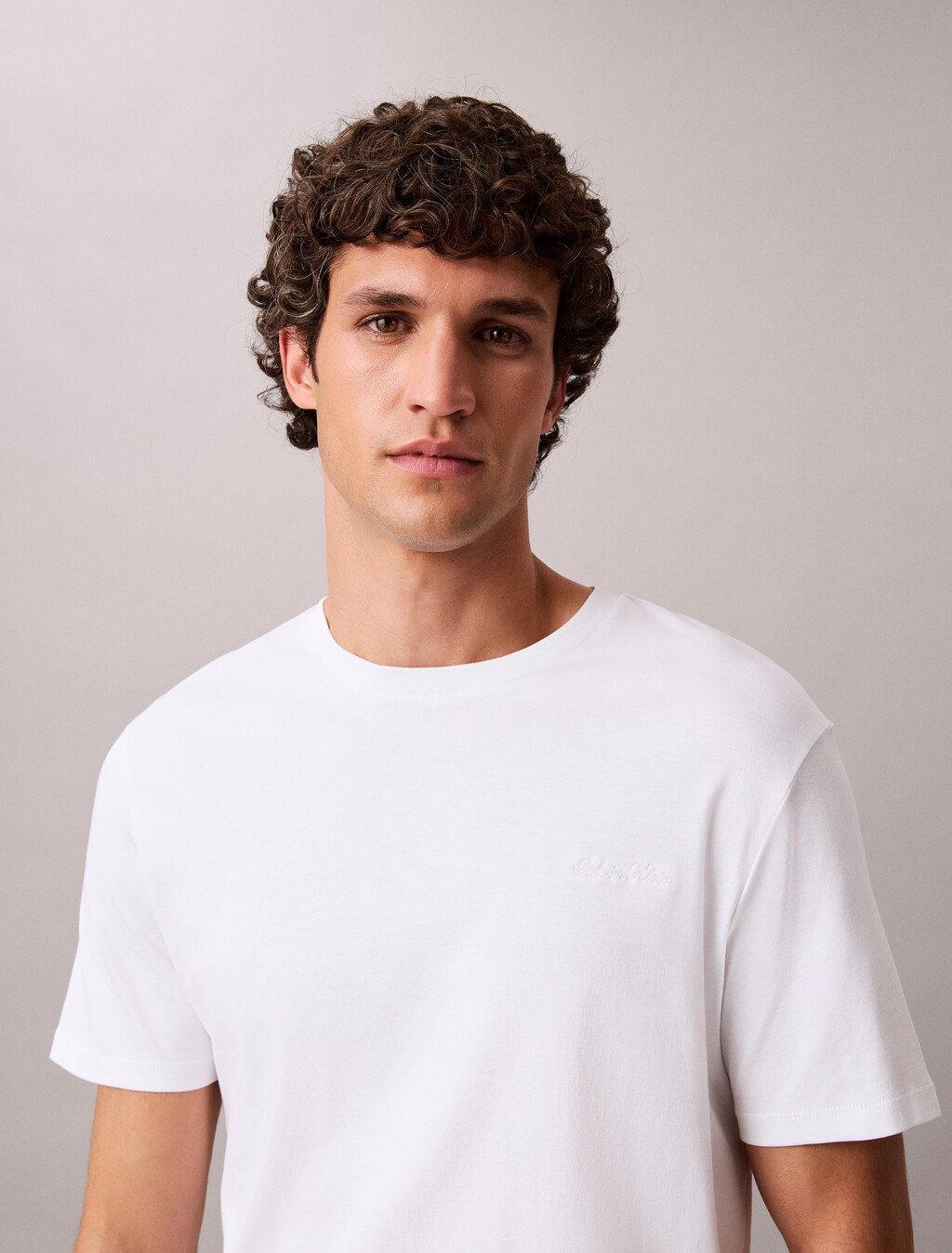 草書標誌圖案 T 恤, Bright White, hi-res