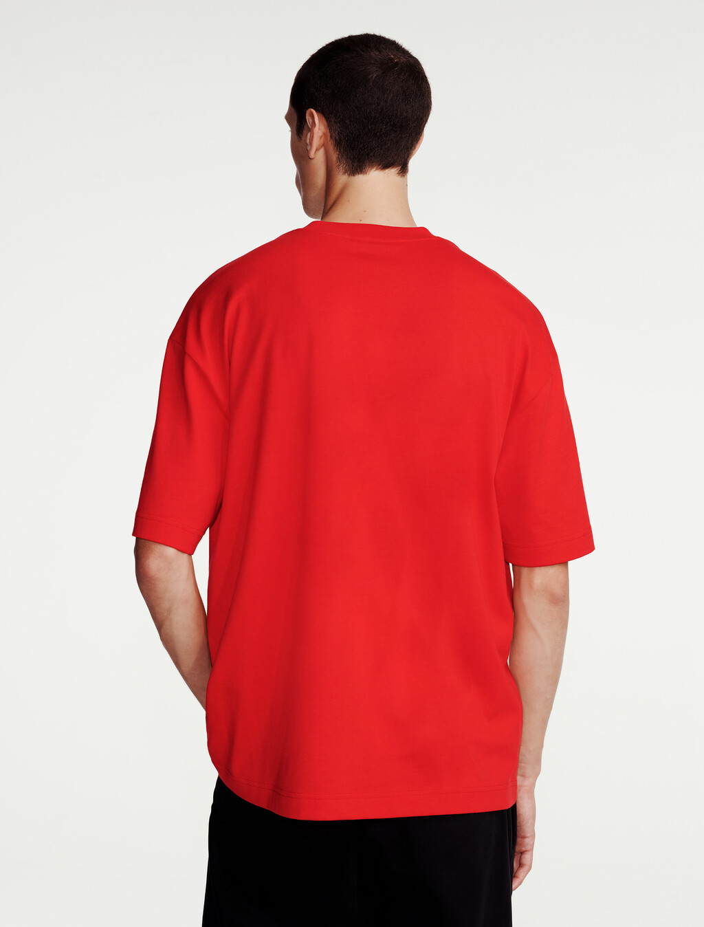 重量棉圓領 T 恤, Chinese Red, hi-res