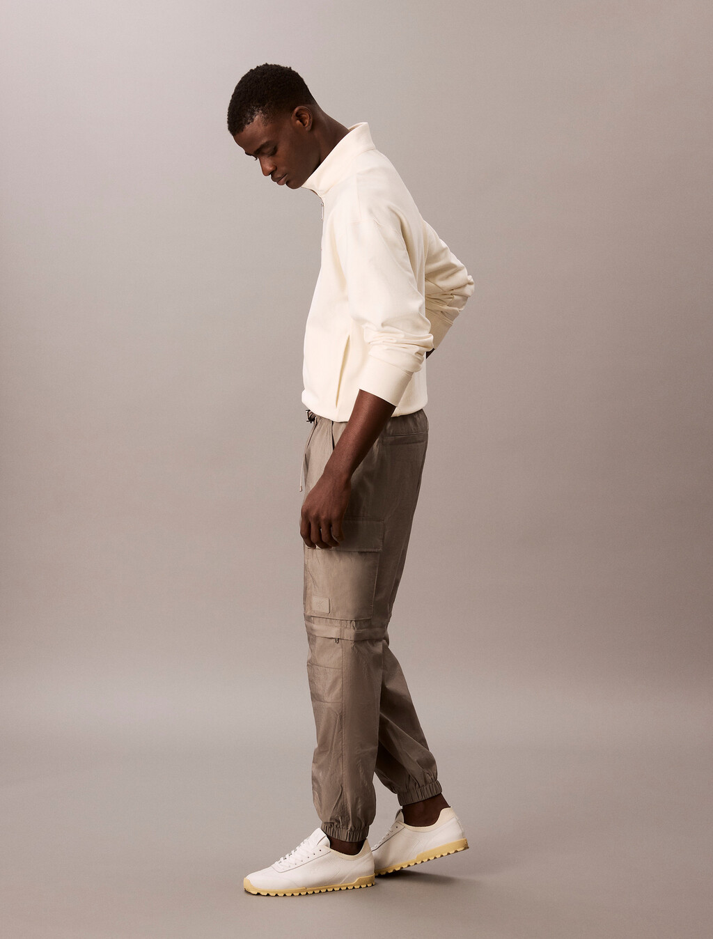 Nylon Zip-Off Cargo Pants, Mourning Dove, hi-res