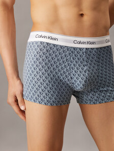 Icon 彈性棉質平口內褲 2 件組, Glacier/ PLUSH MONOGRAM VINTAGE INDIGO, hi-res