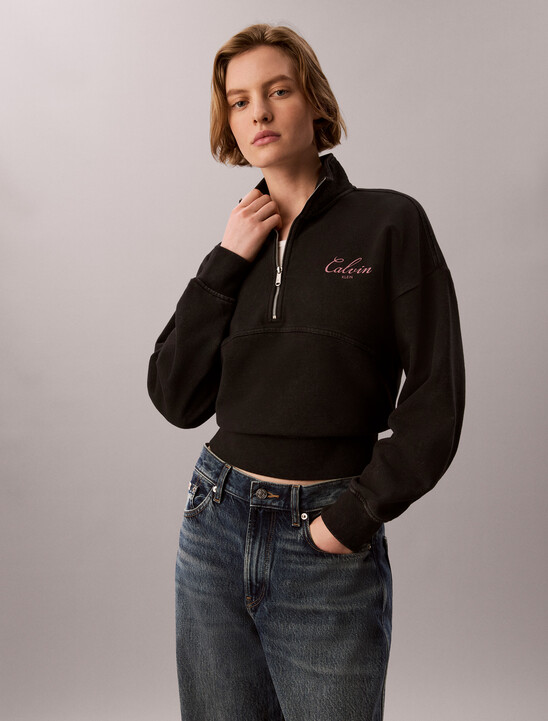 Relaxed Quarter Zip Sweatshirt