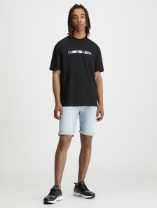 Logo Photo Print T-shirt, CK BLACK, hi-res