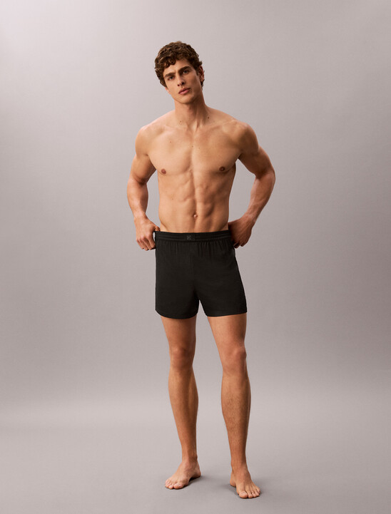 Satin Pyjama Shorts - CK Black