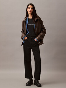 Calvin Klein Hero Modern 方形剪裁 T 恤, Black Beauty, hi-res