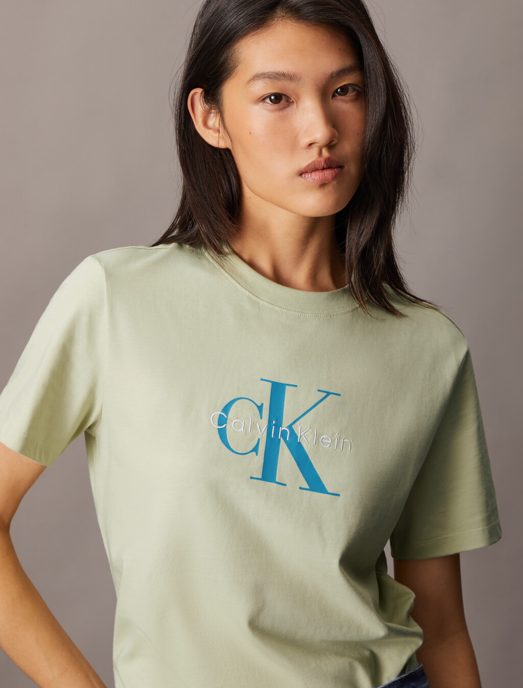 經典 Monogram 圓領 T 恤, Aloe Wash, hi-res