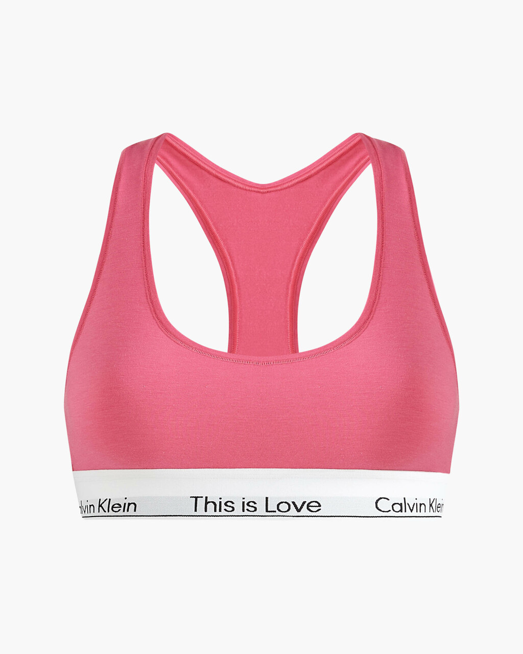 Modern Cotton Unlined Bralette, Pink Flambe, hi-res
