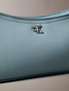 Monogram Logo Hardware Shoulder Bag, Palest Blue, hi-res