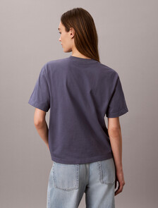 Boxy Metallic Logo T-Shirt, Grisaille, hi-res