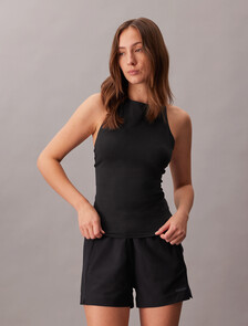 Icon Cotton Modal Shaping Top, Black, hi-res