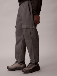 Nylon Straight Cargo Jogger, Dark Grey, hi-res