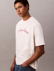 Embroidered Logo T-shirt, Tofu, hi-res