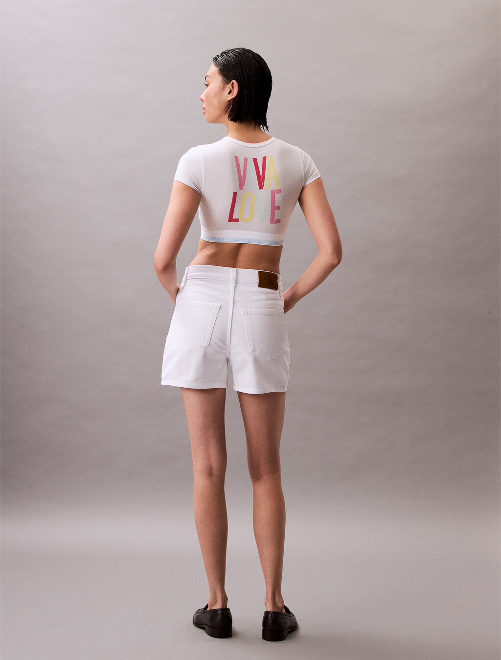 Pride Icon 棉質莫代爾無襯裡 T 恤胸罩, White, hi-res