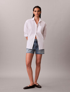 90 年代標誌性毛邊牛仔短褲, BLUE DUNE, hi-res