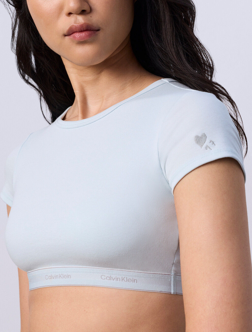 Jung Kook for Calvin Klein Heritage Cotton Lightly Lined T-Shirt Bralette, Ice Flow, hi-res