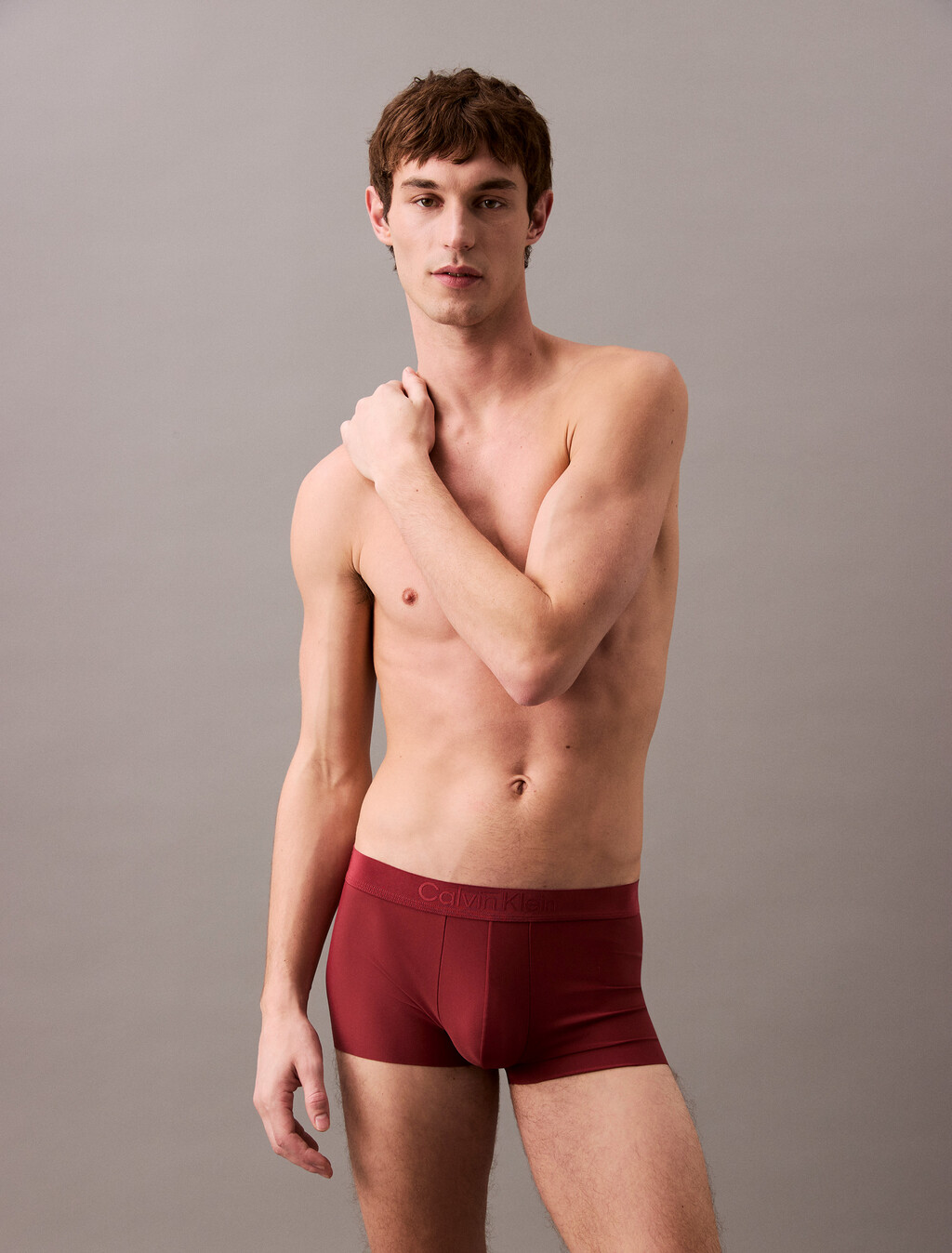 CK Black Microfiber Hip Brief, Ruby Wine, hi-res