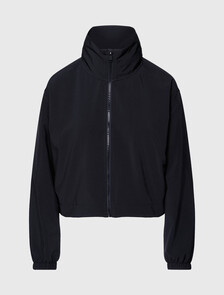 Cropped Zip Up Jacket, BLACK BEAUTY, hi-res