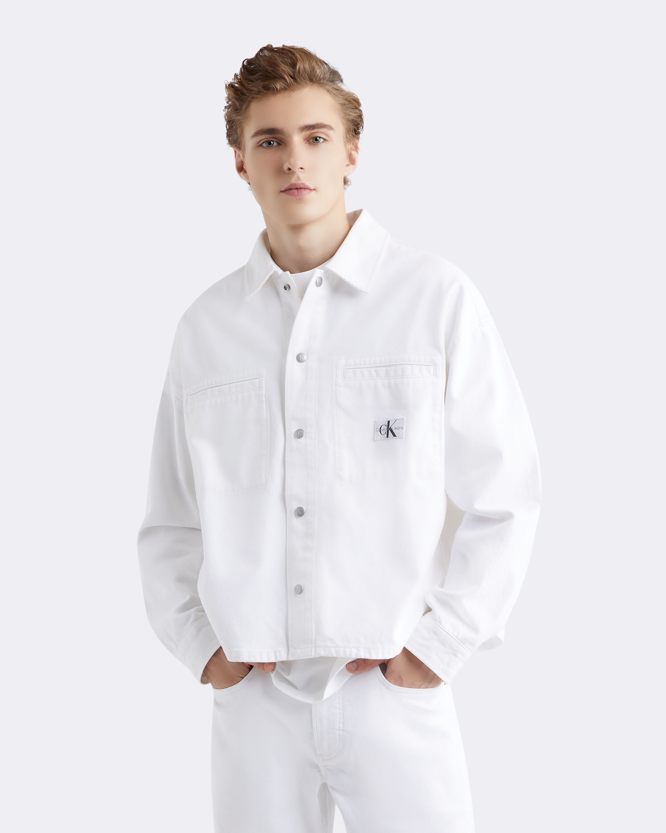 Calvin klein black denim shirt store