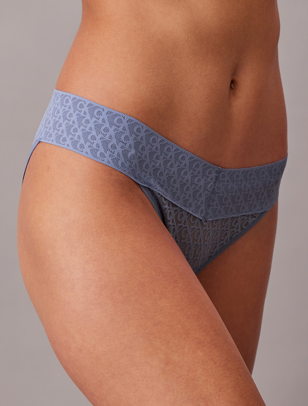 Low Rise Bikini Briefs - Icon Logo Lace, Blue Tulip, hi-res