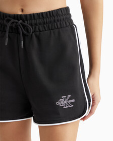 Black & White Piping Shorts, Ck Black, hi-res