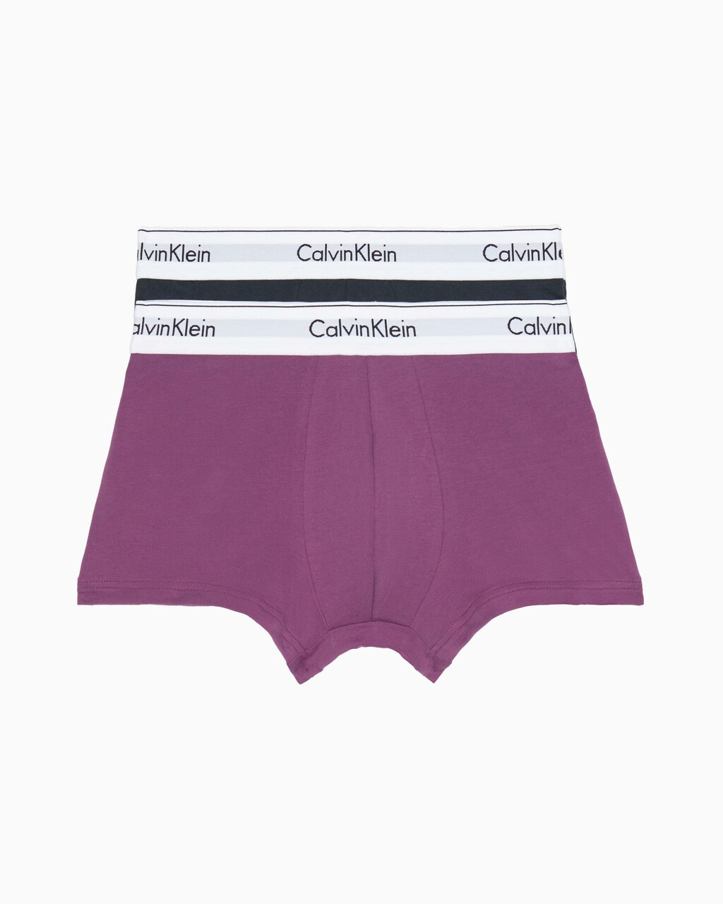 Calvin Klein Modern Cotton 彈力貼身短版四角褲（2 件組）, Wood Violet/Blueberry, hi-res