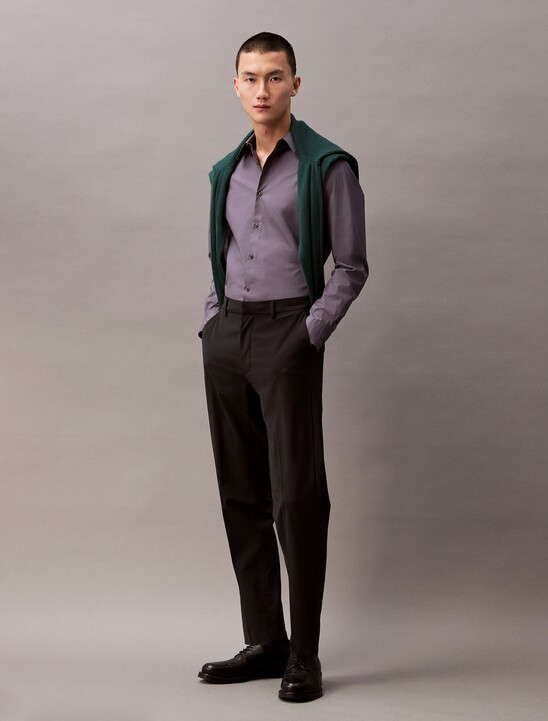 Supima Stretch Cotton Slim Button-Down Shirt