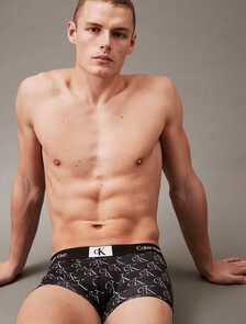 CALVIN KLEIN 1996 超細纖維低腰內褲, Black, hi-res