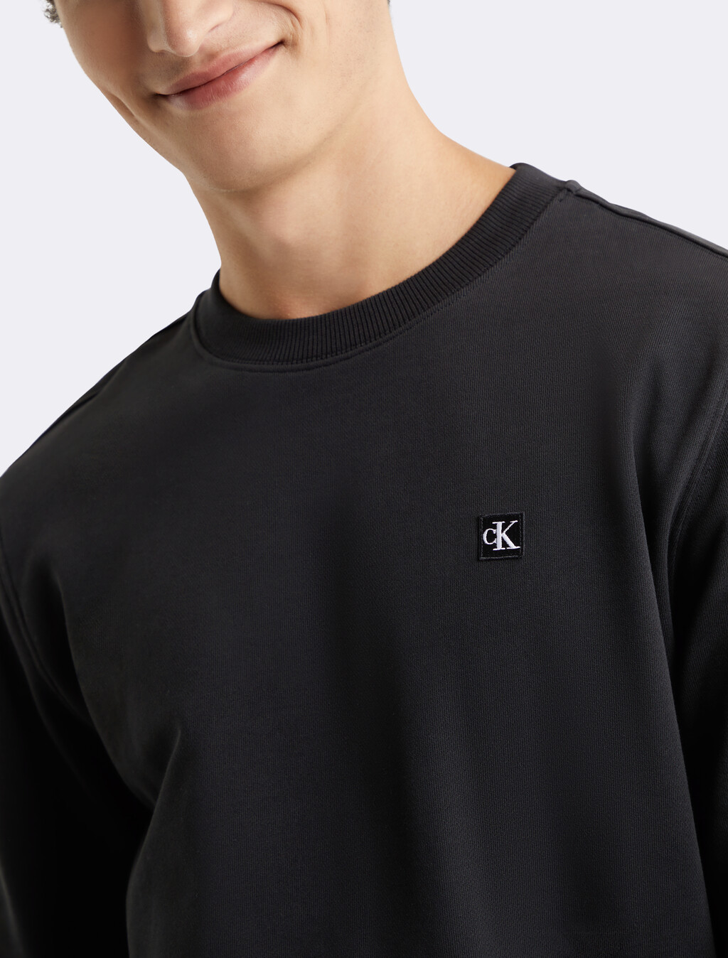 徽章Logo 運動衫, Ck Black, hi-res