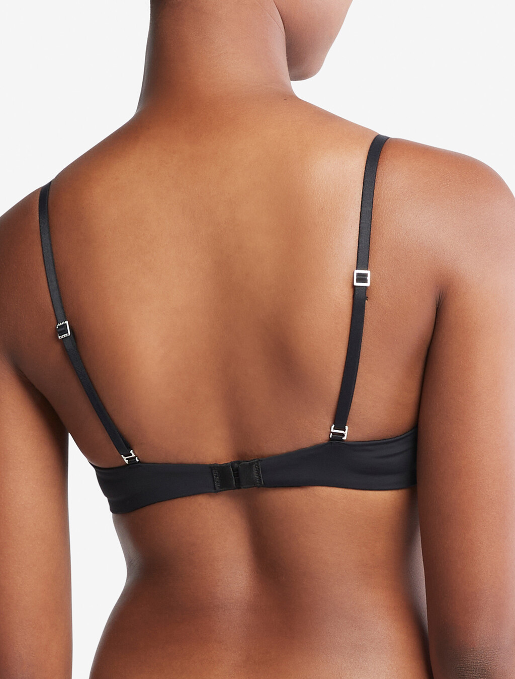 Minimalist Push Up Plunge Bra, Black, hi-res