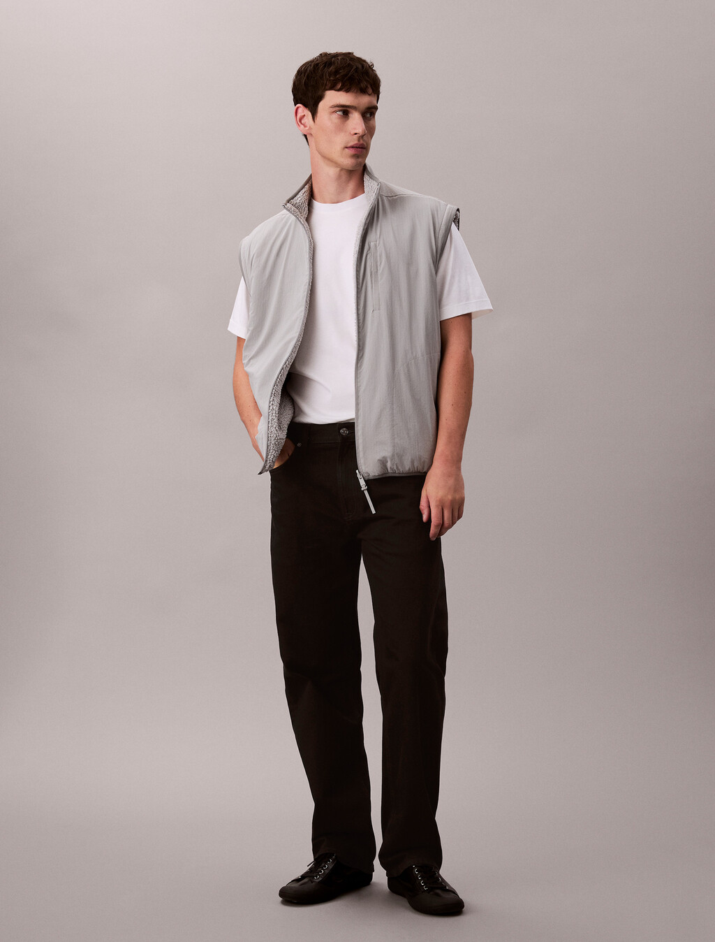 Reversible Sherpa Jacket, Greatest Grey, hi-res